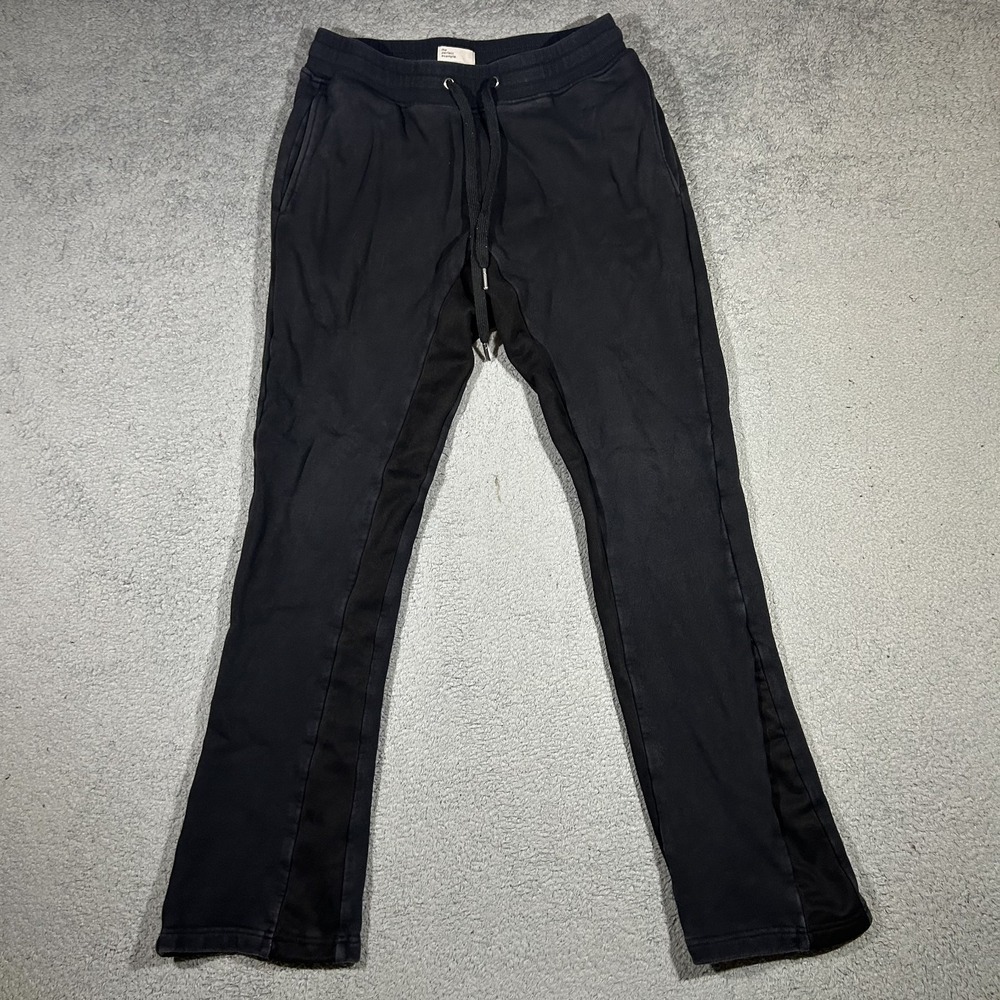 EPTM Sweatpants Mens 32 Black Fleece Flare Leg #3076